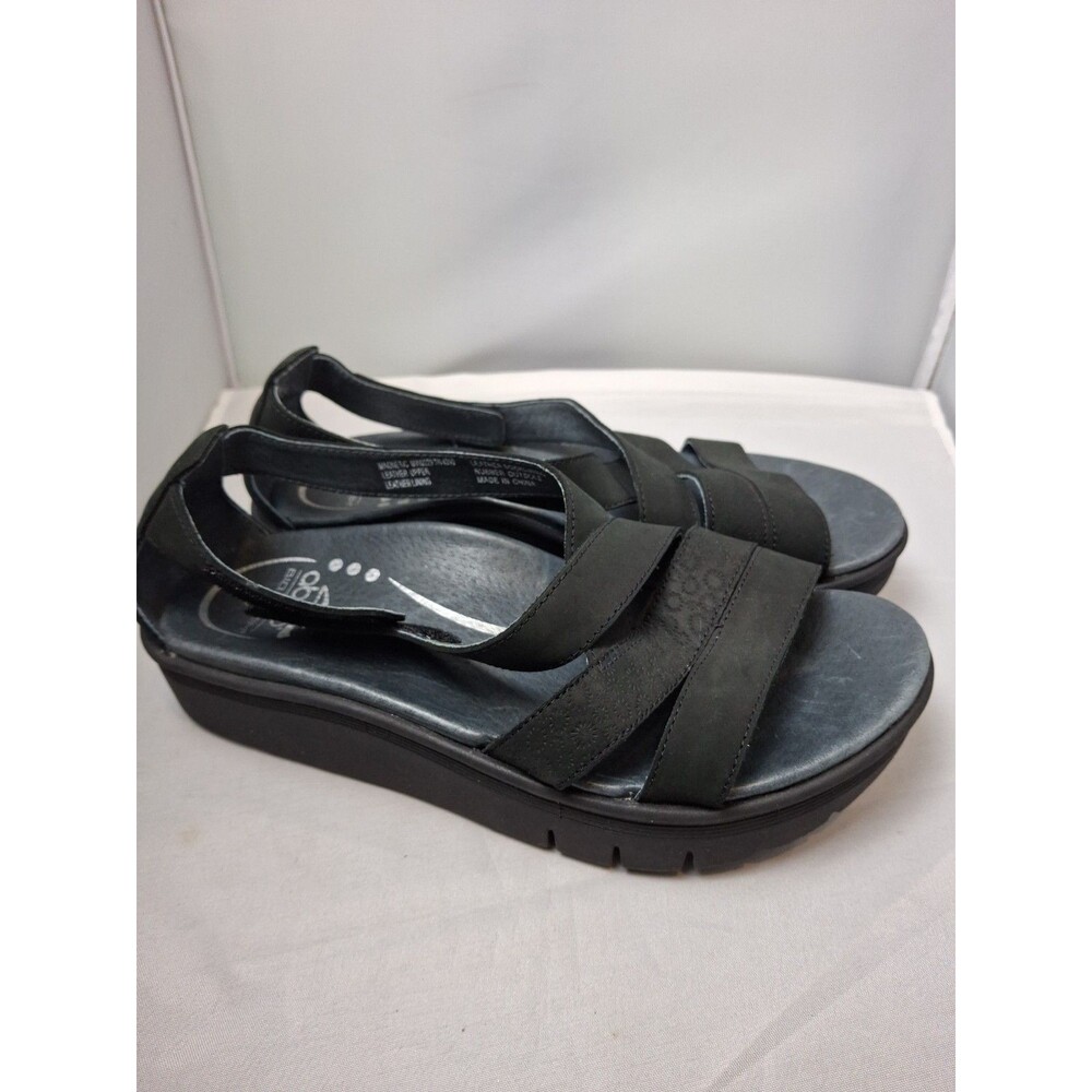 ABEO Bio System Women's Sandals Strappy Confort Orthotic Shoes Black Size 7WN